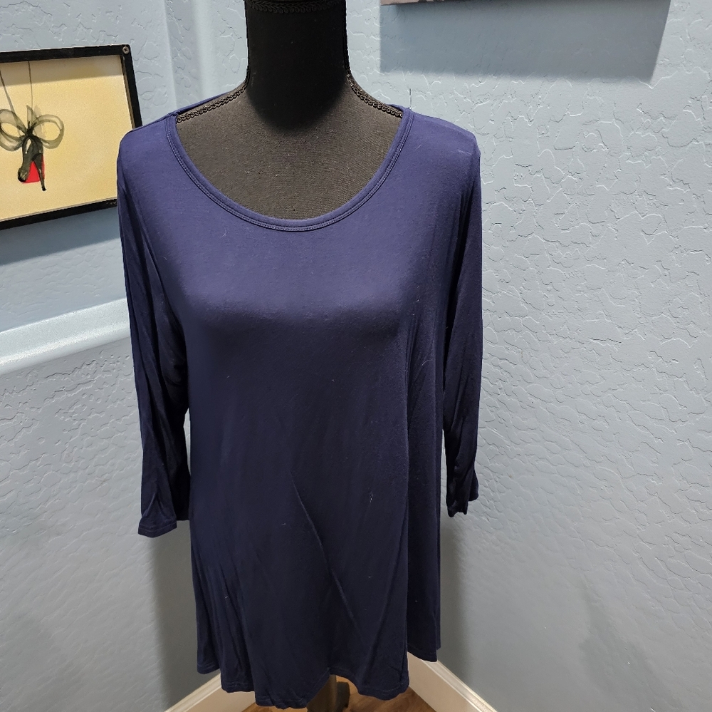 LARACE Deep Blue Long Sleeve Top